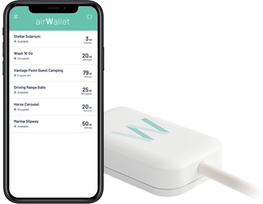 AirWallet Pro for profesjonelle vaskemaskiner
