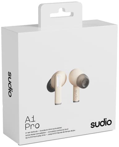 Sudio A1 Pro helt trådløse in-ear hodetelefoner (sand)