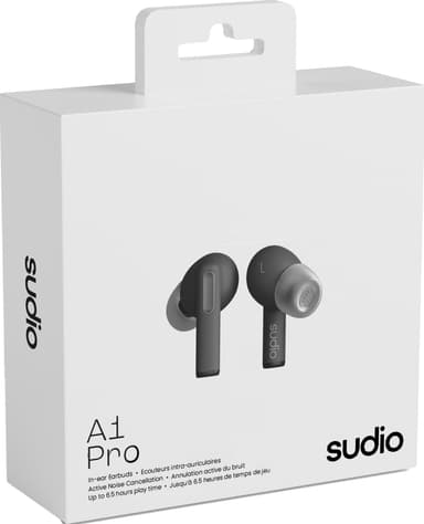 Sudio A1 Pro helt trådløse in-ear hodetelefoner (sort)