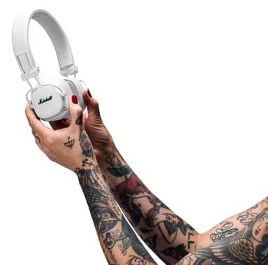 Marshall Major III trådløse on-ear hodetelefoner (hvit)