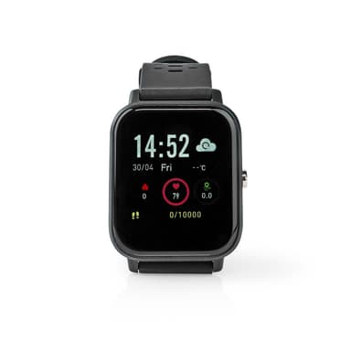 Nedis SmartLife-klokke | LCD | IP68 | Maksimal driftstid: 7200 min | Android™ / IOS | Sort
