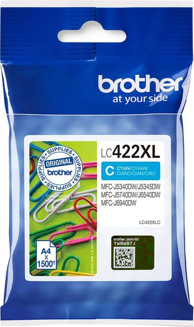Brother LC422XL blekkpatron (cyan)
