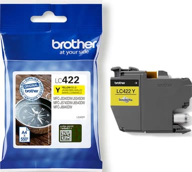 Brother LC422 blekkpatron (gul)