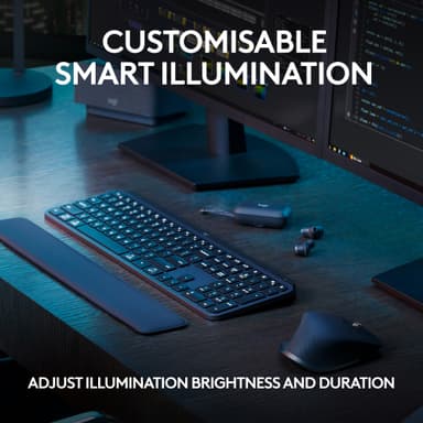 Logitech MX Keys S trådløst tastatur med håndleddstøtte (grafitt)