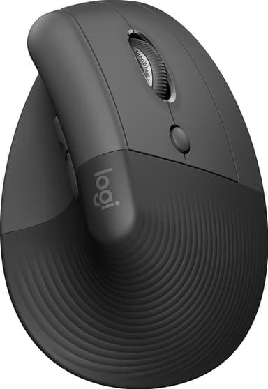 Logitech Lift Vertical trådløs mus (grafitt)