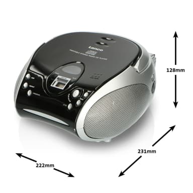 Lenco SCD-27BK CD-spiller med FM- Radio (svart)