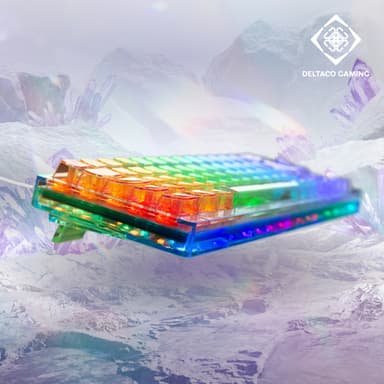 Deltaco DK460 gamingtastatur (gjennomsiktig)