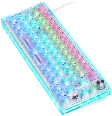 Deltaco DK460 gamingtastatur (gjennomsiktig)