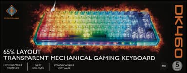 Deltaco DK460 gamingtastatur (gjennomsiktig)