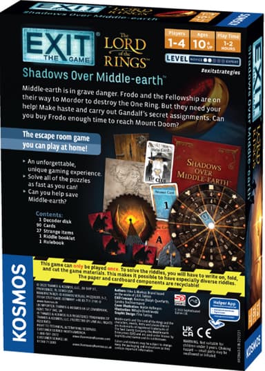 EXIT: Lord of the Rings Shadows brettspill