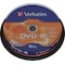 verbatim DVD-R, 16x, 4.7 GB/120 min, 10-pack spindel, AZO
