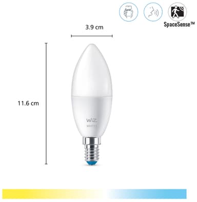 Wiz Connected Tunable Wi-Fi BLE LED pære 4,9W E14 3-pakning