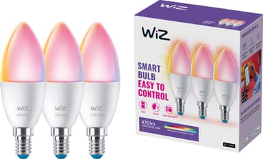Wiz Connected Full Colour Wi-Fi BLE LED pære 4,9W E14 3-pakning