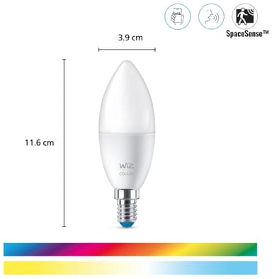 Wiz Connected Full Colour Wi-Fi BLE LED pære 4,9W E14 3-pakning