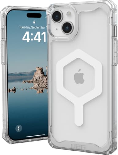 UAG Plyo MagSafe iPhone 15 Plus deksel (klar/hvit)