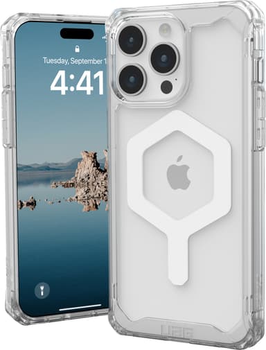 UAG Plyo MagSafe iPhone 15 Pro Max deksel (klar/hvit)