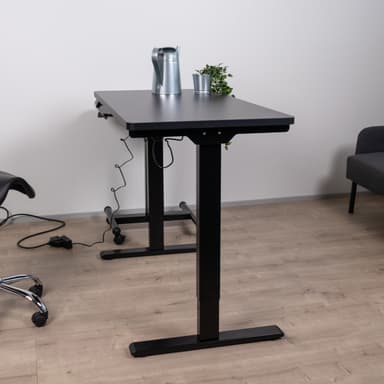 Lykke Elektrisk Hev- og Senk Skrivebord M200, svart, 120 x 60cm