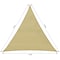 Solseil trekant, beige - 400 x 400 x 400 cm