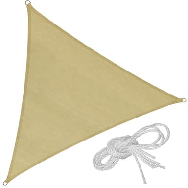 Solseil trekant, beige - 360 x 360 x 360 cm