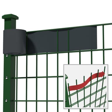 Pvc gjerde strimmel - 35 m,antrasitt