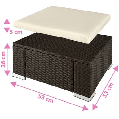 Polyrattan krakk - brun