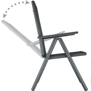 Aluminium hagebord med stoler - Hagemøbler 4+1 - mørkegrå
