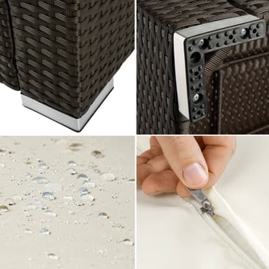 Polyrattan krakk - brun