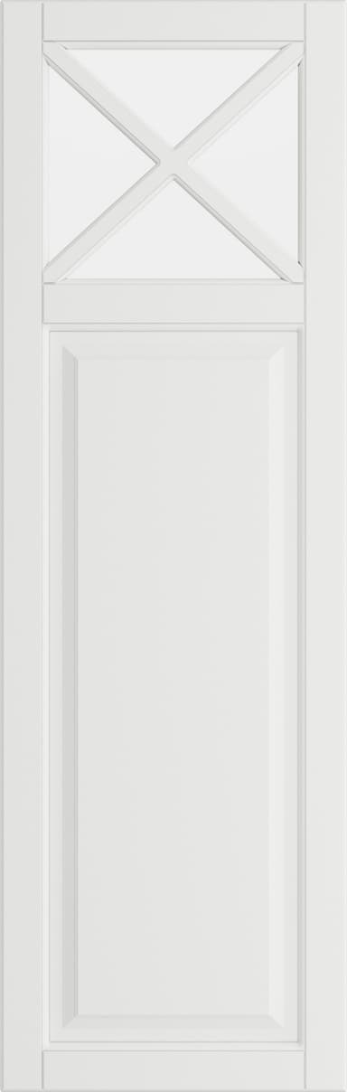 Epoq Heritage Mansion vitrinedør halvglass til kjøkken 40x125 (klass. hvit)