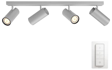 Philips Hue White Ambiance Buratto firedoble spotlys (aluminium)