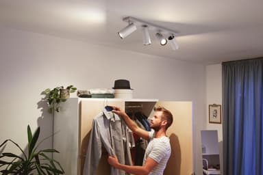 Philips Hue White Ambiance Buratto firedoble spotlys (aluminium)