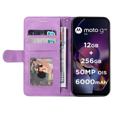KT Lommebok-deksel til Motorola Moto G54 - Lilla