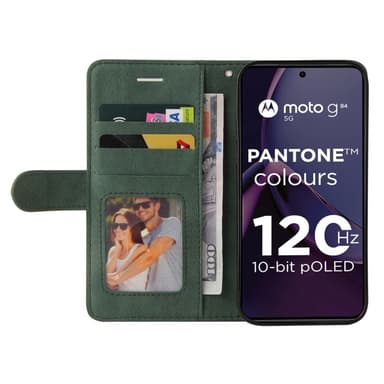 KT Lommebok-deksel til Motorola Moto G84 - Grønn
