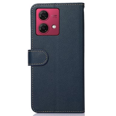 Motorola Moto G84 5G KHAZNEH Lommebok-deksel - Blå/Brun