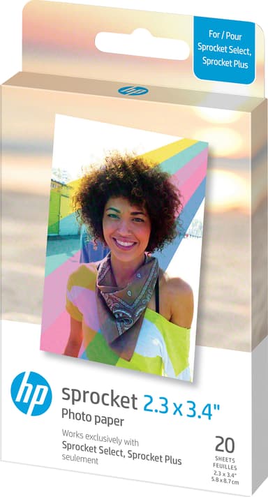 HP Paper Sprocket Select 2x3,4 polaroidfilm (20-pakning)