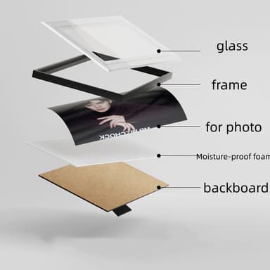 Bildram fotoram med klart glas 4x4x4 inch