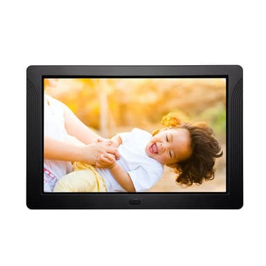 INF Digital fotoramme for video, musikk, foto 7 tommers IPS-skjerm 1024×600 Sort
