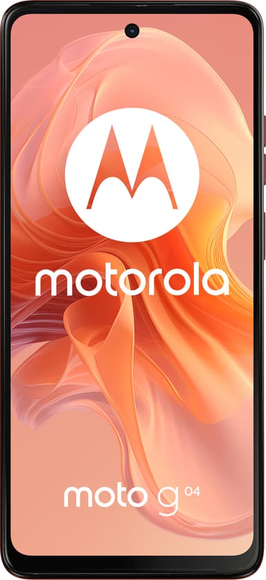 Motorola G04 smarttelefon 4/64GB (oransje)