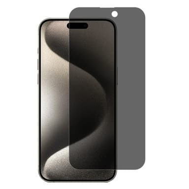 til iPhone 15 Pro Fulldeksel Herdet Glass Anti-Spy Personvern