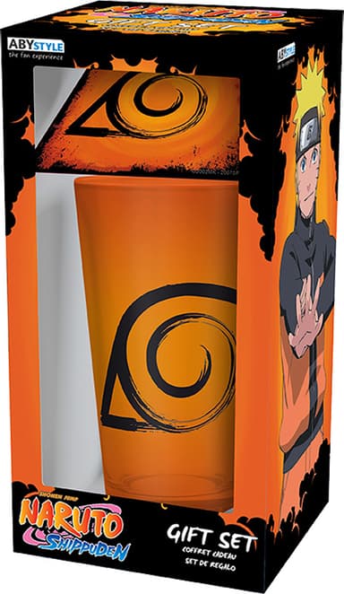 ABYstyle Naruto Shippuden glass med bordbrikke 400 ml