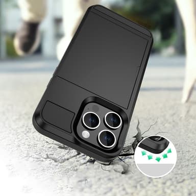 Til iPhone 15 Pro Max Deksel med Kortholder