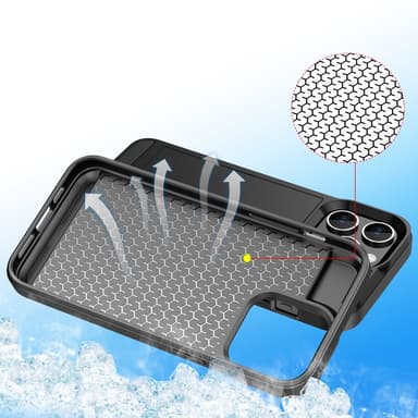 Til iPhone 15 Pro Max Deksel med Kortholder