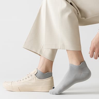5 Pack Invisible No Show Socks Hälskydd Båtstrumpor för män Hvit