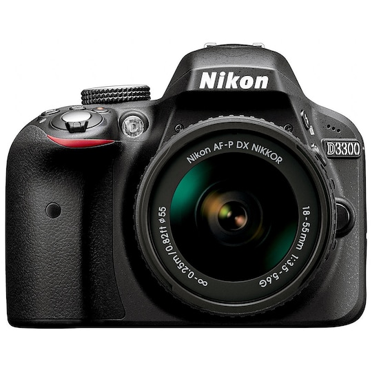 Nikon D3300 systemkamera m/18-55 mm AF-P DX objektiv