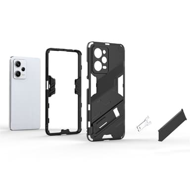 Til Xiaomi Redmi Note 12 Pro 5G Deksel Hard+Mykt TPU-stativ