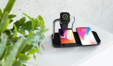 Zens Dual Alu + Watch Qi ladematte (sort)