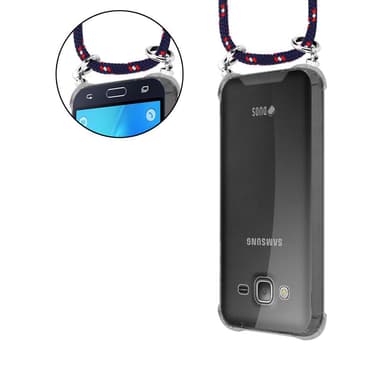 Samsung Galaxy J3 2016 Deksel med Halskjede (blå)