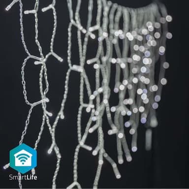 Nedis SmartLife Julelys | Istapp | Wi-Fi | Kald Hvit | 240 LED's | 5.00 m | Android™ / IOS