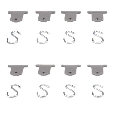 16 Pack RV Markise kroker for lett camping, fest lys Clip Hanger Sølv