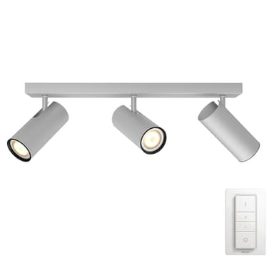 Philips Hue White Ambiance Buratto tredoble spotlys (aluminium)