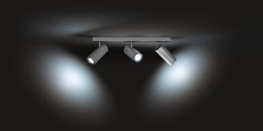 Philips Hue White Ambiance Buratto tredoble spotlys (aluminium)
